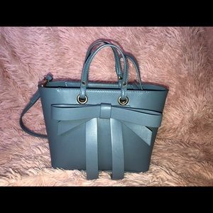 Vegan Blue leather purse